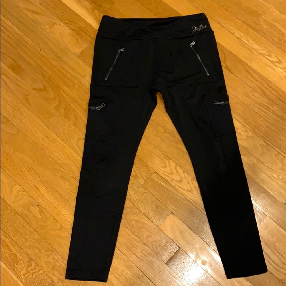 Justice size 10/12 Plus black active leggings